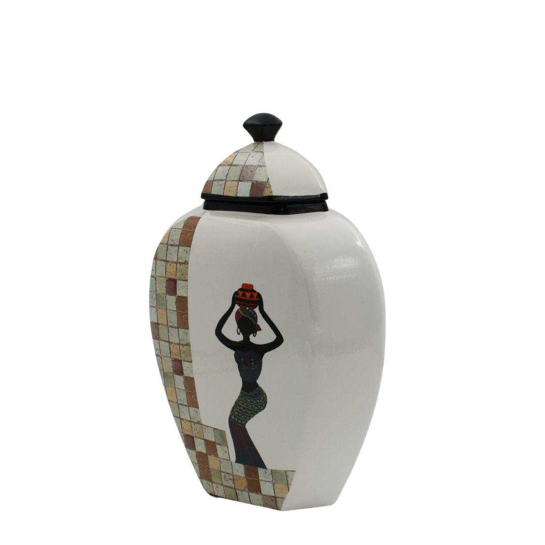 DECORATIVE VASE AFRICAN LARGE image 1